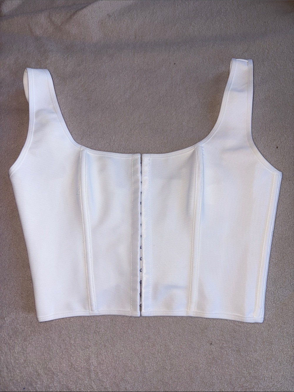 White Corset- Lace up back